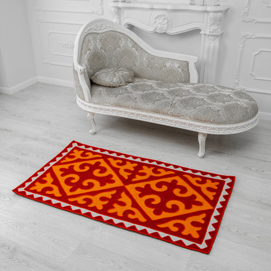 Shyrdak Felt Rug Zhalyn 91 x 183 cm Rust