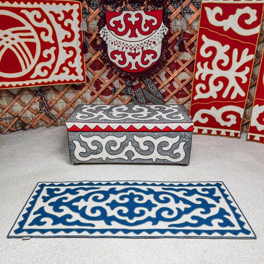 Shyrdak Felt Rug Kyial (p) 61 х 152 cm Indigo